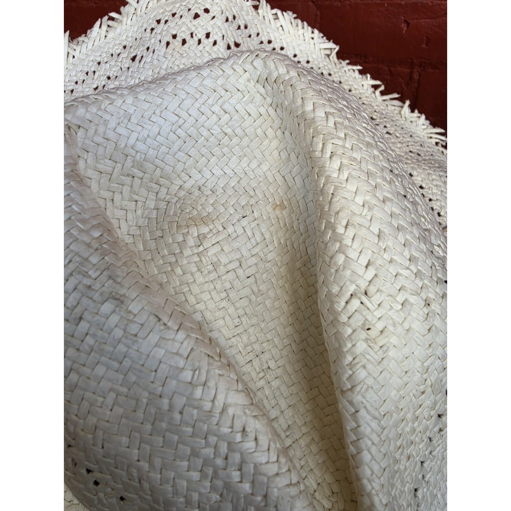 NWT New Rag & Bone Straw Hat Women's Nordstrom L Large Off White Cream - Picture 4 of 8